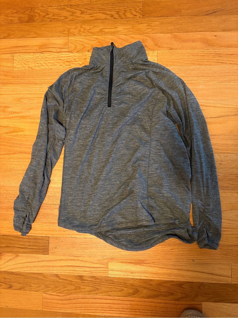 Gray quarter neck zip up